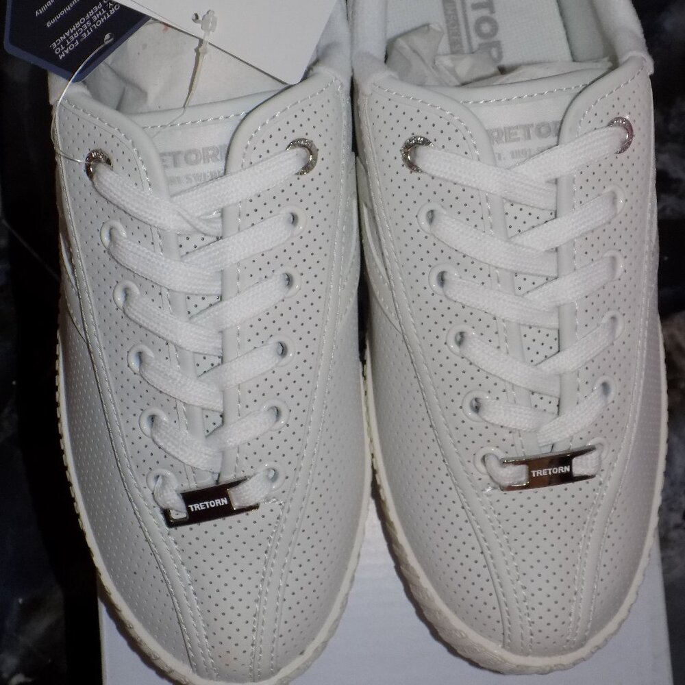 Tretorn Nylite Elite Plus Perf. EcoOrtholite Shoes Size 7M Women's NEW